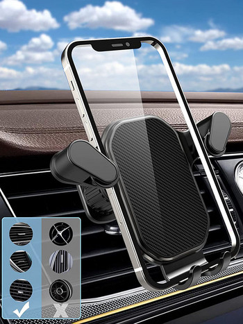 Автомобилен вентилационен отвор Clip Mount Gravity Car Phone Holder Smartphone GPS Holder Upgrade Mobile Bracket Support For IPhone 13 12 Xiaomi