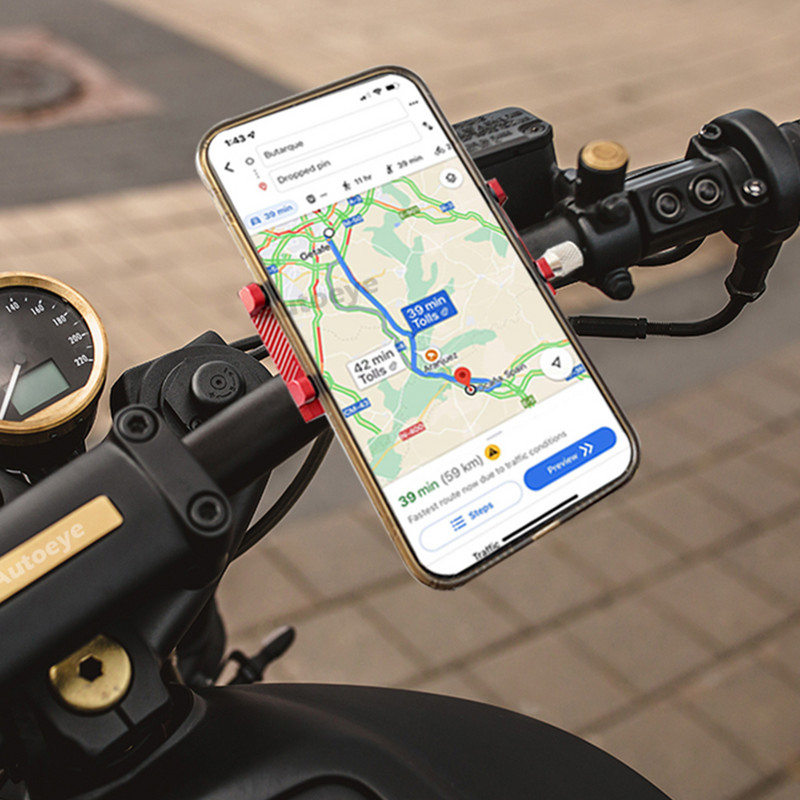 Bicikl Bicikl Držač mobitela Aluminijska legura MTB stalak za motocikl protiv klizanja Podesivi GPS Moto Mirro Stezaljka za upravljač