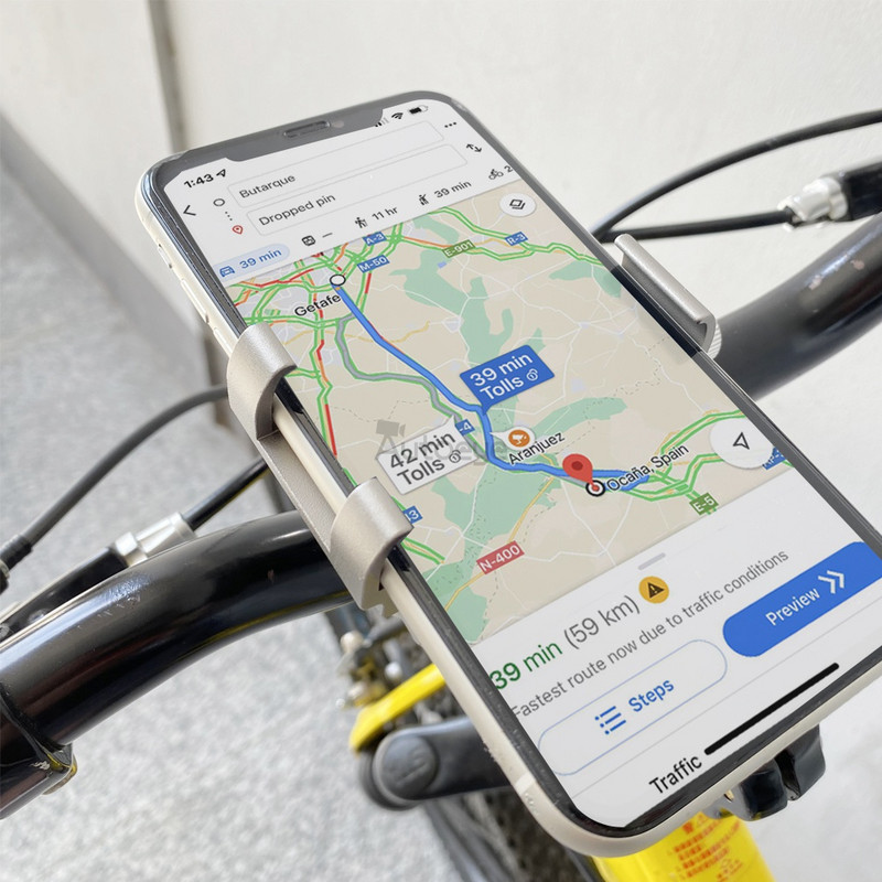 Bicikl Bicikl Držač mobitela Aluminijska legura MTB stalak za motocikl protiv klizanja Podesivi GPS Moto Mirro Stezaljka za upravljač