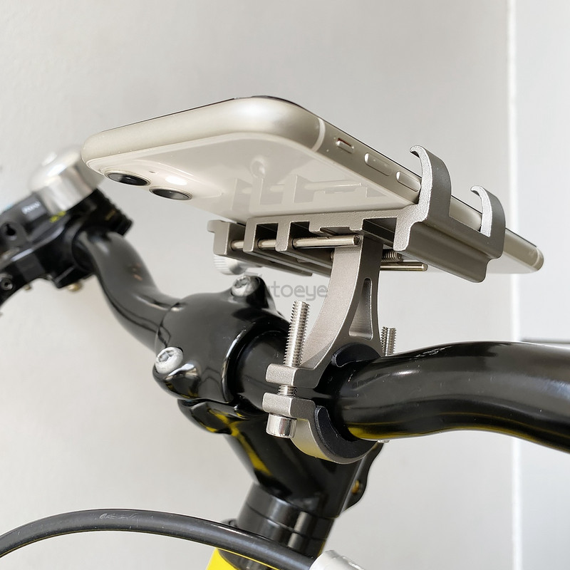 Bicikl Bicikl Držač mobitela Aluminijska legura MTB stalak za motocikl protiv klizanja Podesivi GPS Moto Mirro Stezaljka za upravljač