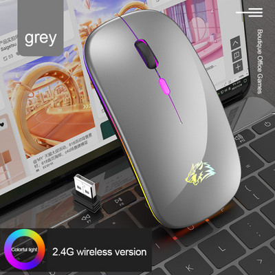 X15 Bluetooth WiFi bežični miš Punjivi svjetleći USB tihi igraći miš za PC igrače Tablet Laptop