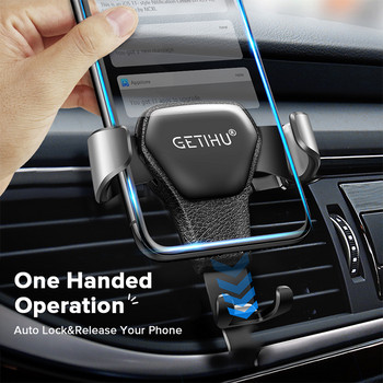 GETIHU Gravity Car Holder Air Vent GPS Stand Mount Support за iPhone 12 11 Pro XR XS 7 8 Max Huawei Xiaomi Mi Redmi Samsung LG