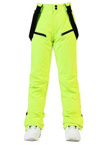 Дамски ски панталони Чисто нови спортове на открито Висококачествени панталони с тиранти Мъжки ветроустойчиви водоустойчиви топли зимни сняг сноуборд