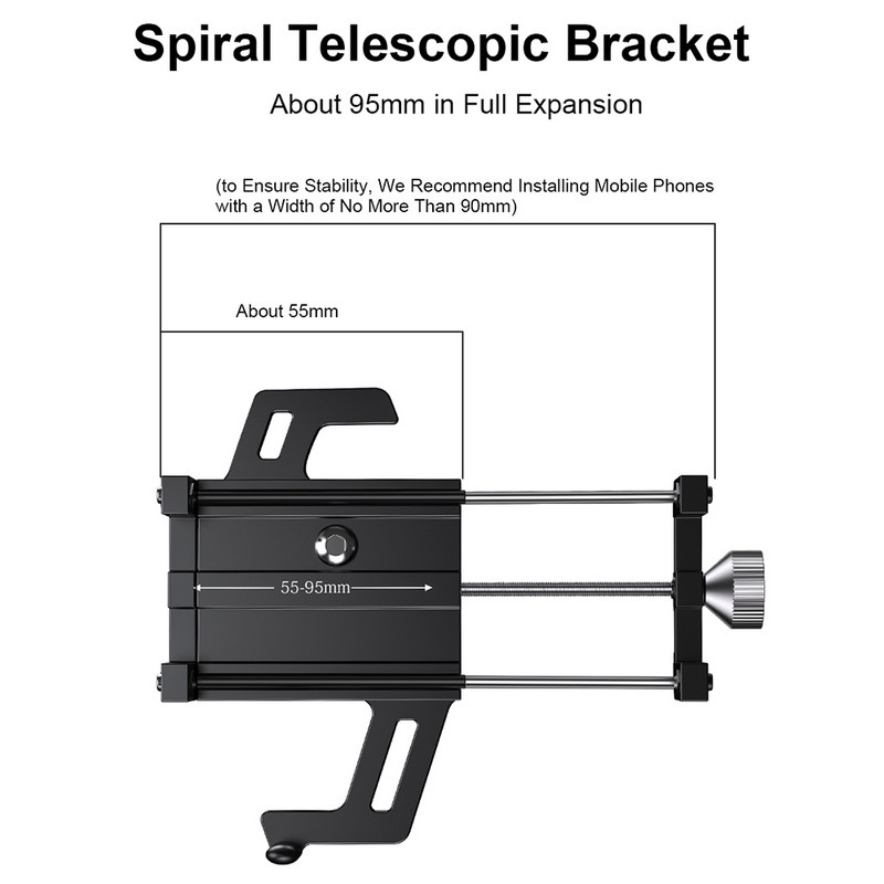 Onelesy reguleeritav jalgrattatelefoni hoidik, pöörlev jalgratta mobiiltelefoni hoidik, mootorratta telefoni tugialus iPhone 12 GPS-kinnituse jaoks