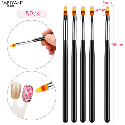 Gradiens körömdíszítő ecset festés rajz UV gél ecset DIY manikűr toll eszközök sellő 2/5 db