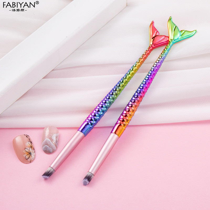 Gradiens körömdíszítő ecset festés rajz UV gél ecset DIY manikűr toll eszközök sellő 2/5 db