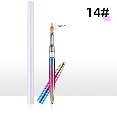 Körömkefe manikűrhöz akril UV gél hosszabbító toll körömlakk festés rajz ecset bélés Pinceau Nail Art