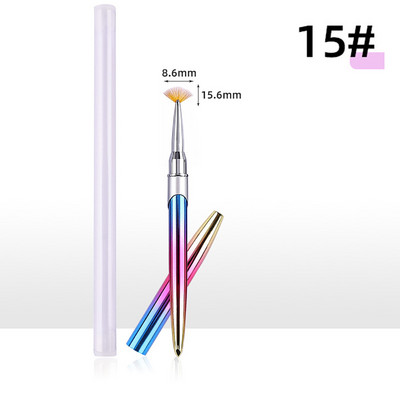 Körömkefe manikűrhöz akril UV gél hosszabbító toll körömlakk festés rajz ecset bélés Pinceau Nail Art