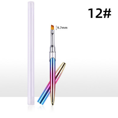 Körömkefe manikűrhöz akril UV gél hosszabbító toll körömlakk festés rajz ecset bélés Pinceau Nail Art