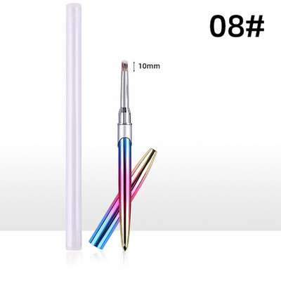 Körömkefe manikűrhöz akril UV gél hosszabbító toll körömlakk festés rajz ecset bélés Pinceau Nail Art