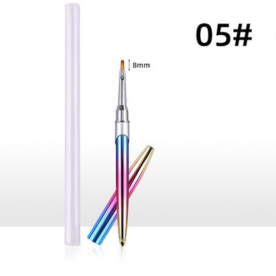Körömkefe manikűrhöz akril UV gél hosszabbító toll körömlakk festés rajz ecset bélés Pinceau Nail Art