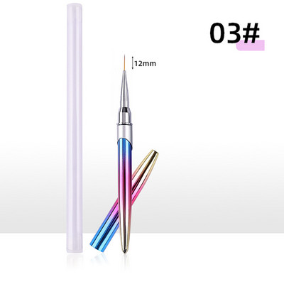 Körömkefe manikűrhöz akril UV gél hosszabbító toll körömlakk festés rajz ecset bélés Pinceau Nail Art
