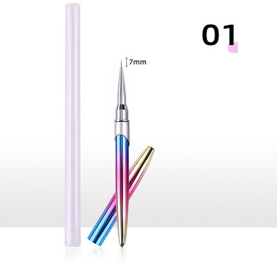 Körömkefe manikűrhöz akril UV gél hosszabbító toll körömlakk festés rajz ecset bélés Pinceau Nail Art