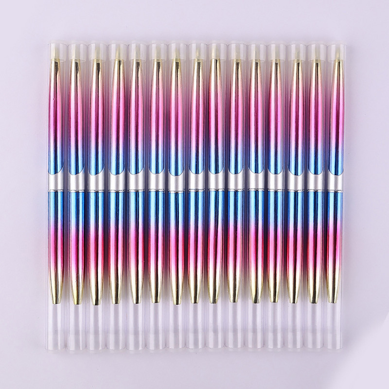 Körömkefe manikűrhöz akril UV gél hosszabbító toll körömlakk festés rajz ecset bélés Pinceau Nail Art