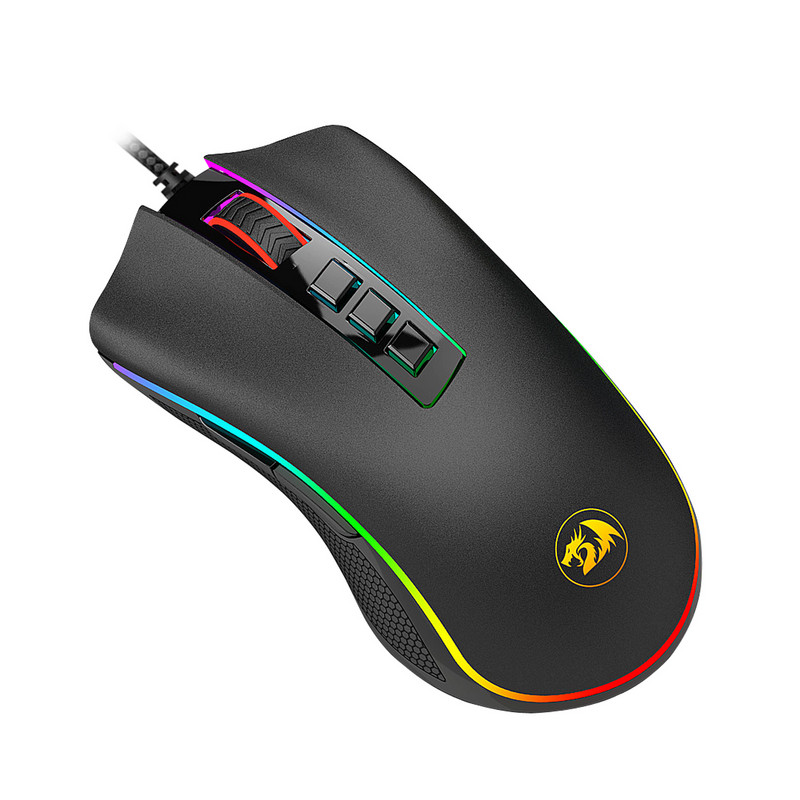 Mouse de gaming Redragon M711 Cobra 10000 DPI cu mouse de gaming cu iluminare din spate de 16,8 milioane de culori RGB