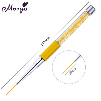 Monja New Nail Art akril strassz nyél építő festő ecset francia csíkok vonalak bélés minta rajzoló toll manikűr eszköz