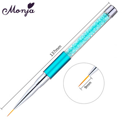 Monja New Nail Art akril strassz nyél építő festő ecset francia csíkok vonalak bélés minta rajzoló toll manikűr eszköz