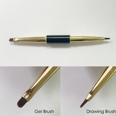 Căptușeli acrilice duble pentru arta unghiilor Perii cu dungi pentru desen cu linie fină, stilou pentru pictură, instrumente pentru manichiură, accesorii