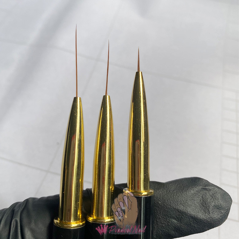 Căptușeli acrilice duble pentru arta unghiilor Perii cu dungi pentru desen cu linie fină, stilou pentru pictură, instrumente pentru manichiură, accesorii