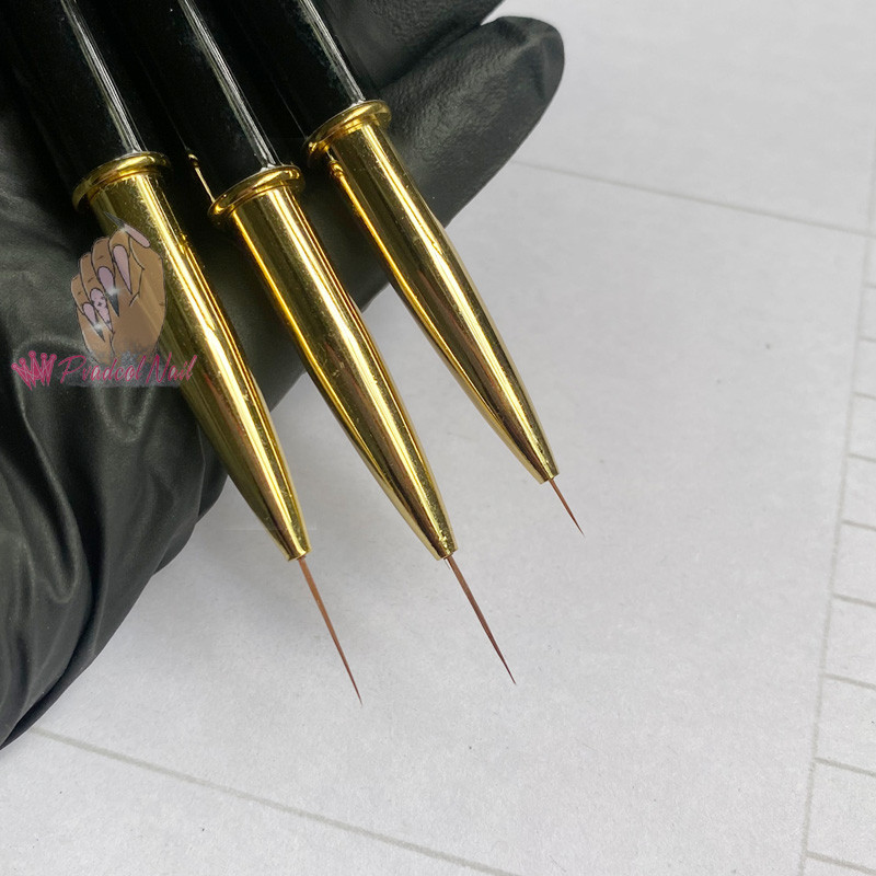 Căptușeli acrilice duble pentru arta unghiilor Perii cu dungi pentru desen cu linie fină, stilou pentru pictură, instrumente pentru manichiură, accesorii