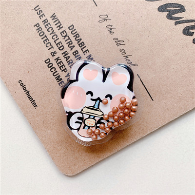 Luksuzna torba za živi pijesak iz crtića Proširivi rukohvat Tok držač telefona Prsten za prste Potpora sklopiva Griptok utičnica za iPhone