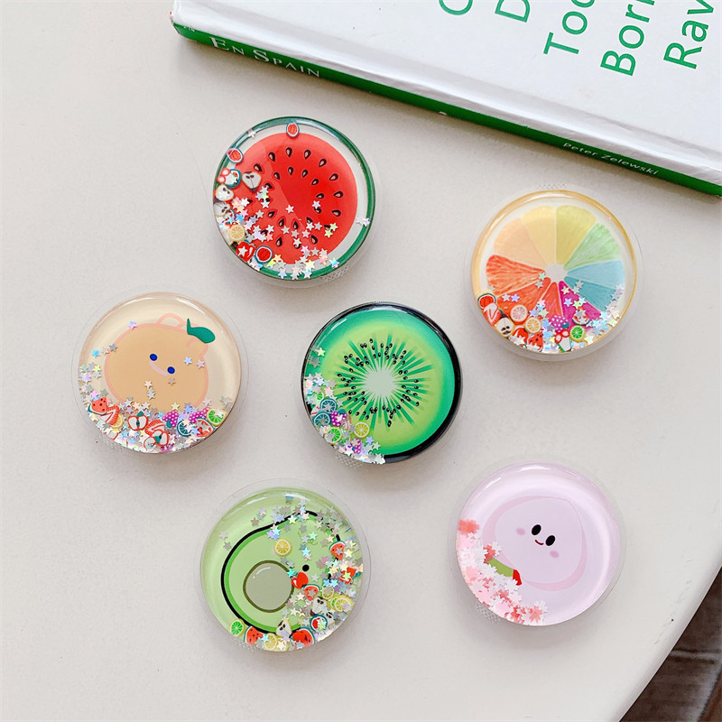 Luksuzna torba za živi pijesak iz crtića Proširivi rukohvat Tok držač telefona Prsten za prste Potpora sklopiva Griptok utičnica za iPhone