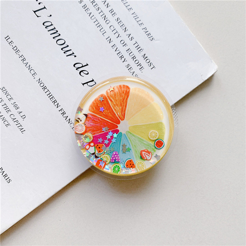 Luksuzna torba za živi pijesak iz crtića Proširivi rukohvat Tok držač telefona Prsten za prste Potpora sklopiva Griptok utičnica za iPhone