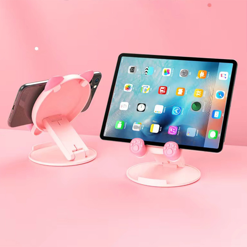 Suport de telefon pliabil cu tigru de porc drăguț Suport pentru telefon mobil de birou Suport universal reglabil, pliabil, pentru masă Suport pentru tabletă