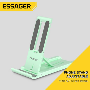 Essager Преносим настолен държач Сгъваема мини мобилна стойка за телефон за iphone 13 Pro Max iPad Xiaomi Desk Bracket Преносима стойка
