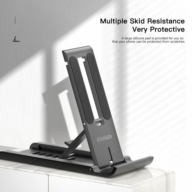 Essager Prijenosni stolni držač Sklopivi Mini Moblie stalak za telefon za iphone 13 Pro Max iPad Xiaomi Desk Bracket Prijenosni stalak