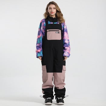 Snowboard Wear 2021 Strap παντελόνι σκι Ανδρικό μονό σανίδα Διπλή αδιάβροχη φόρμα ασορτί χρώματος Ολόσωμη φωτεινή παλίρροια Brand Snow