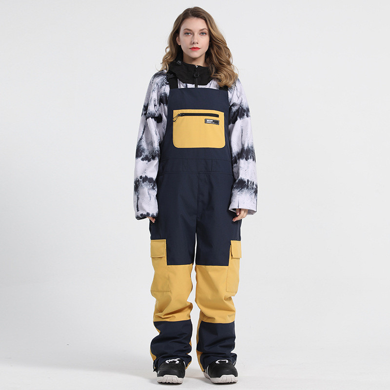 Snowboard Wear 2021 pántos sínadrág férfi egydeszkás dupla vízálló, színben illő öltöny egyrészes Luminous Tide márka Snow