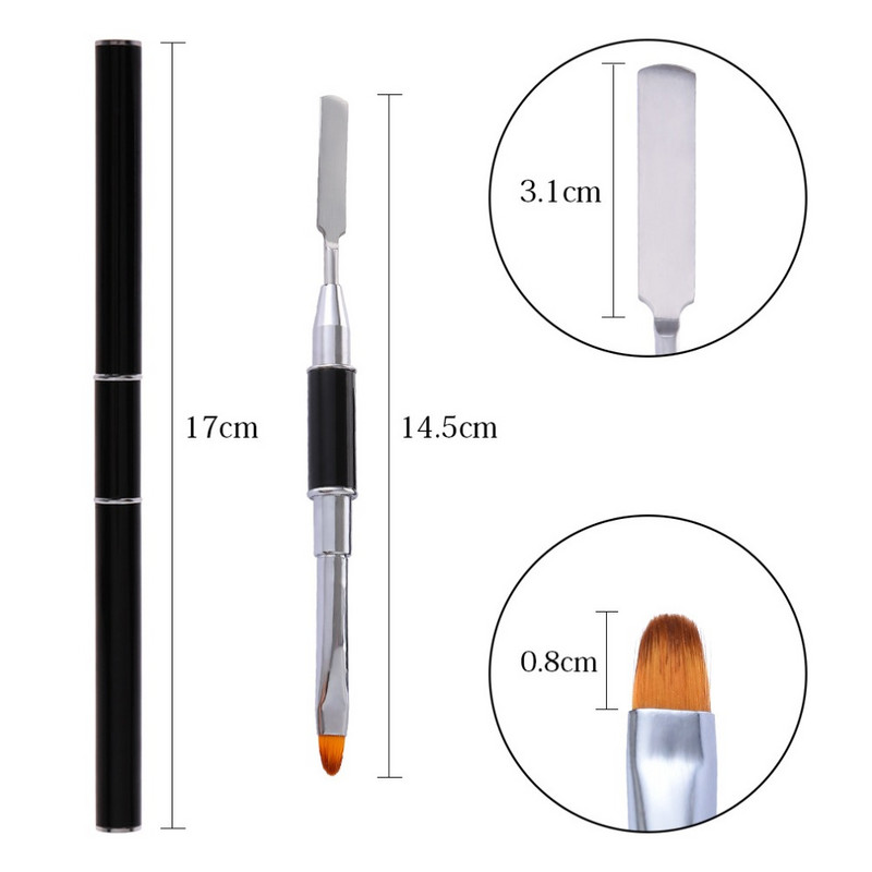 PinPai Double Ways Poly Nail Gel Brush UV gél akril lakk ecset építő gél körömfestő toll manikűr köröm tippek eszköz
