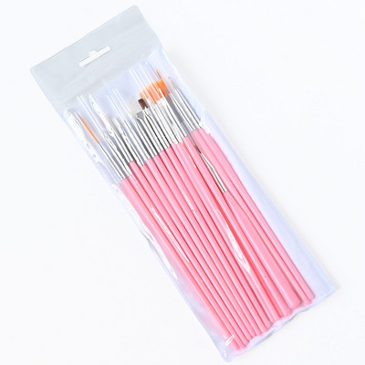 15db/Kit Nail Art akril ecset készlet festőtoll művészeti szalon ecset akril körömkefe körömlakk ecsetek készlet manikűr eszközhöz #