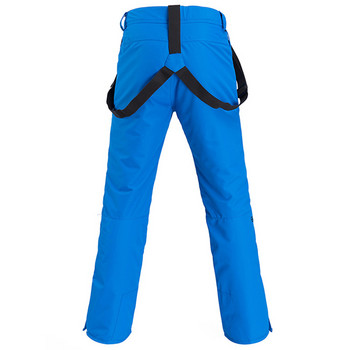 Дамски ски панталони Чисто нови спортове на открито Висококачествени панталони с тиранти Мъжки ветроустойчиви водоустойчиви топли зимни панталони с тиранти