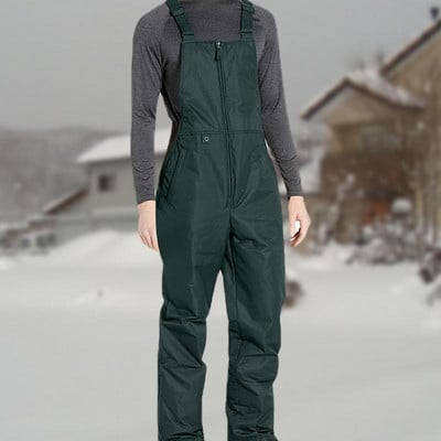 Snow Bibs Ski Pants Double-Layer Design Waterproof Ski Overall Pants Insulated Ski Pants Overalls For Women And Men