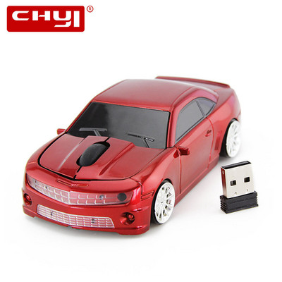 Mouse-ul de computer fără fir CHYI Mouse cool sport pentru mașină cu receptor USB 1600 DPI Mini mouse optic 3D pentru copii cu mouse pad