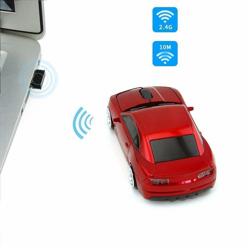 Mouse-ul de computer fără fir CHYI Mouse cool sport pentru mașină cu receptor USB 1600 DPI Mini mouse optic 3D pentru copii cu mouse pad