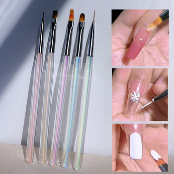 1 τεμ. Πινέλο νυχιών Aurora Ultra-thin Line Nail Stol Drawing Liner Flower Nail Art Brush UV Gel Paincing Pencil Nail Art Αξεσουάρ