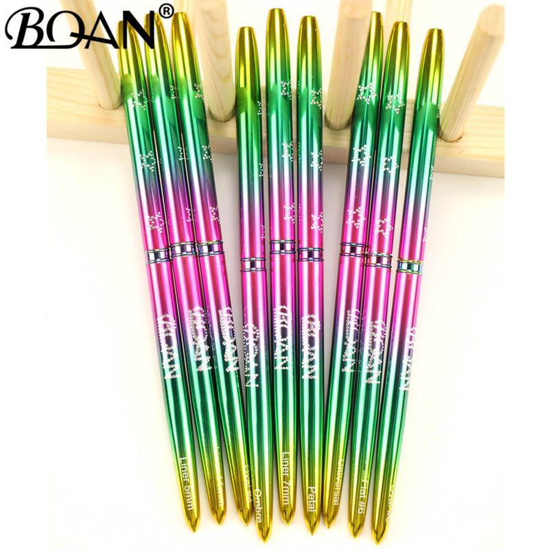BQAN 1db Star Gradient körömdíszítő ecset gyémánt gradiens körömkefe vonal festő ecsetek köröm kristály akril bélés rajztoll
