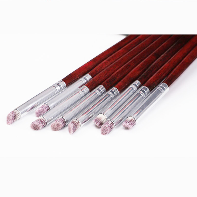 Ombre Effect Nail Art Brush Gradient Design UV Gel Polish Draw Paint Pen Cilindrinis nailono šereliai Plastikinis Apsauginis Manikiūras