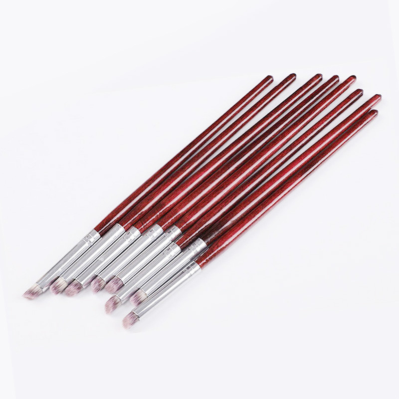 Ombre Effect Nail Art Brush Gradient Design UV Gel Polish Draw Paint Pen Cilindrinis nailono šereliai Plastikinis Apsauginis Manikiūras