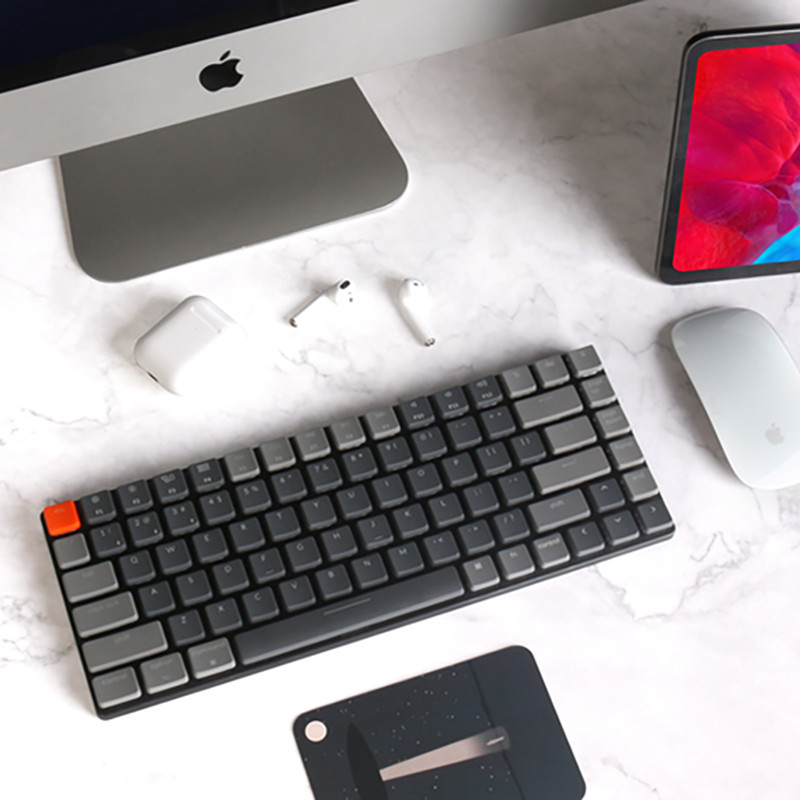 Keychron K3 D V2 Itin plona belaidė mechaninė žemo profilio klaviatūra Optinis karštai keičiamas jungiklis baltas apšvietimas, skirtas Mac Windows