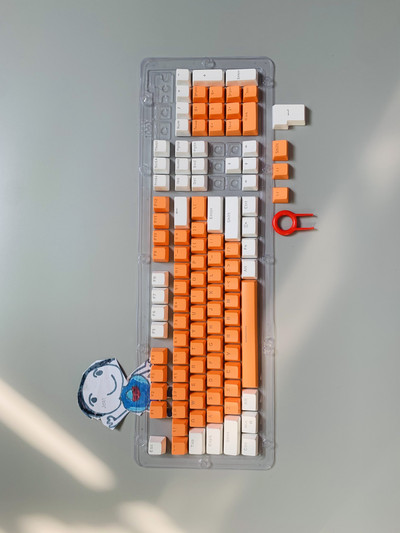 Nová sada 104 klávesov pre mechanickú klávesnicu, podsvietené dvojfarebné ABS fialovo-biele klávesy pre 61/87/104 klávesov Cherry MX