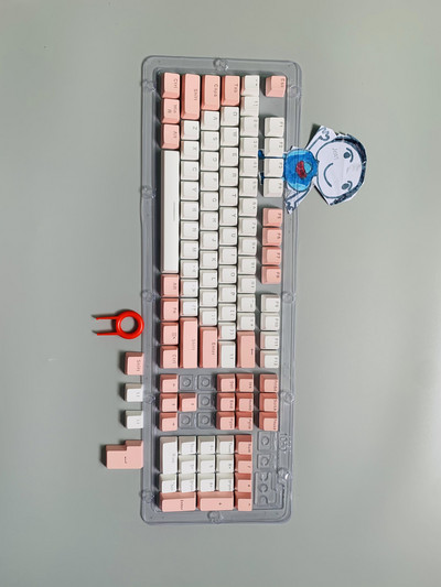 Nová sada 104 klávesov pre mechanickú klávesnicu, podsvietené dvojfarebné ABS fialovo-biele klávesy pre 61/87/104 klávesov Cherry MX