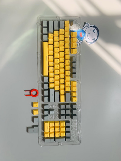 Nová sada 104 klávesov pre mechanickú klávesnicu, podsvietené dvojfarebné ABS fialovo-biele klávesy pre 61/87/104 klávesov Cherry MX