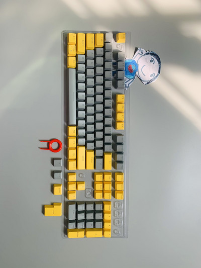 Nová sada 104 klávesov pre mechanickú klávesnicu, podsvietené dvojfarebné ABS fialovo-biele klávesy pre 61/87/104 klávesov Cherry MX