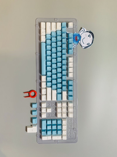 Nová sada 104 klávesov pre mechanickú klávesnicu, podsvietené dvojfarebné ABS fialovo-biele klávesy pre 61/87/104 klávesov Cherry MX