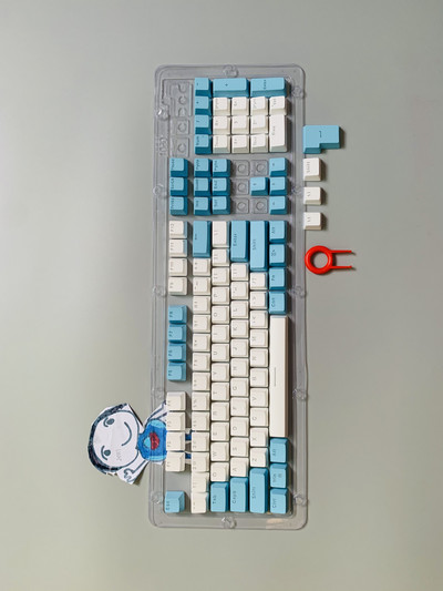 Nová sada 104 klávesov pre mechanickú klávesnicu, podsvietené dvojfarebné ABS fialovo-biele klávesy pre 61/87/104 klávesov Cherry MX