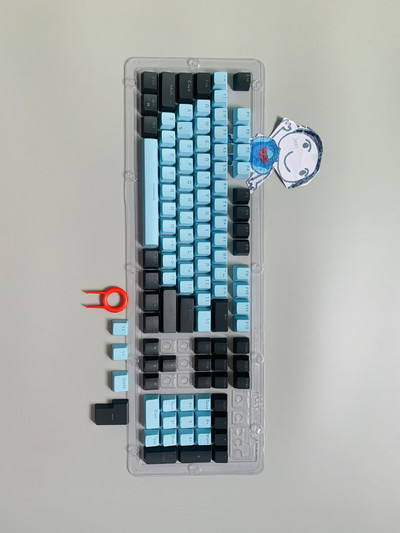 Nová sada 104 klávesov pre mechanickú klávesnicu, podsvietené dvojfarebné ABS fialovo-biele klávesy pre 61/87/104 klávesov Cherry MX